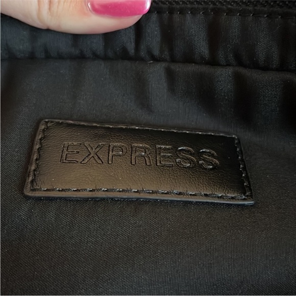 Express oversized black leopard & gold metallic clutch bag. New without tags. - Picture 6 of 7